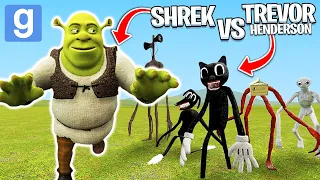 SHREK VS TREVOR HENDERSON CREATURES! (Garry's Mod Sandbox) | JustJoeKing