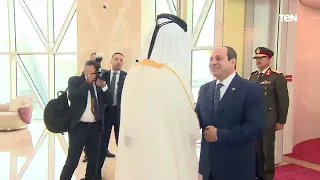 شاهد لحظة وصول الرئيس السيسى الدوحة لحضور حفل افتتاح كأس العالم 2022