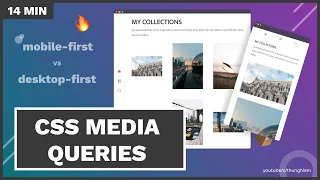 Learn CSS Media Queries (mobile-first vs desktop-first) through 4 Practical tasks - CSS tutorial