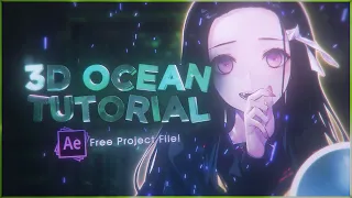 3D Ocean & Realistic Thunderstorm Scene | After Effects AMV Tutorial 2022 (Free Project File)