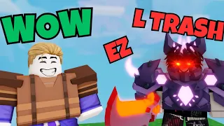 This Toxic Kid got DESTROYED even while CHEATING..(Roblox Bedwars)