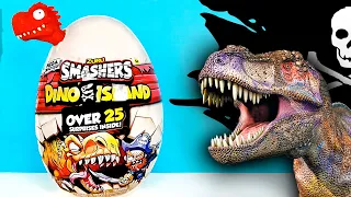 ГИГАНТСКОЕ ЯЙЦО ДИНОЗАВРА! 25 СЮРПРИЗОВ Smashers ZURU DINO ISLAND! Jurassic World EGG toys unboxing