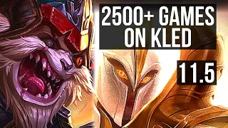 KLED vs KAYLE (MID) | 7/0/5, 3.2M mastery, 2500+ games, Godlike | KR Master | v11.5