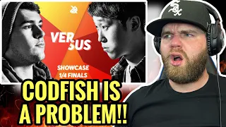 *First Time Hearing* CODFISH vs H-HAS | Grand Beatbox SHOWCASE Battle 2018 | 1/4 Final (REACTION)