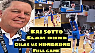 GILAS PILIPINAS VS HONGKONG FULL GAME HIGHLIGTH | KAI SOTTO MONSTER DUNK | MALONZO NAGPAULAN NG TRES