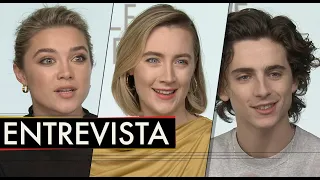 Saoirse Ronan, Florence Pugh y Timothée Chalamet