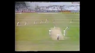 ENGLAND v WEST INDIES 5th TEST MATCH DAY 4 THE OVAL AUGUST 13 1984 MICHAEL HOLDING CHRIS TAVARÉ