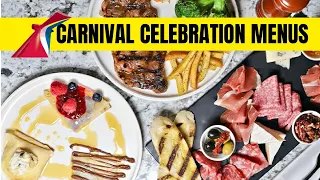 Carnival Celebration Menus - Free Food & Specialty Dining