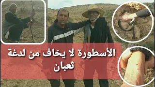 رجل السم يجعل الأفاعي تعضه مع لعسوي عباس الفلاح و معلمه بن زيا مند القديم