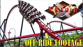 X-Flight at Six Flags Great America Off-Ride Footage (No Copyright)
