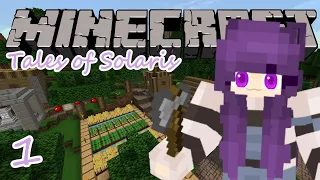 A Village! | Tales of Solaris | [Ep.1: Minecraft Survival Roleplay]