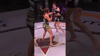 Amber Leibrock TKO’s Marina Shafir in 37 seconds! #combatsports #mma #tko