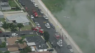 Watch Live: Fire sends thick smoke over Lynwood area