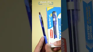 Quick Dry Gel Pen -Reynolds Xpres Dry Vs Unomax Click Gel #shorts #SYShorts 83