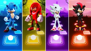 Sonic The Hedgehog 🆚 Knuckles The Echidna 🆚 Silver The Hedgehog 🆚 Shadow The Hedgehog || Tiles Hop🎯🎶