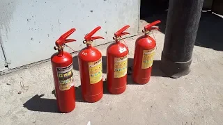 filling of carbon dioxide fire extinguishers OU-2 OU-3