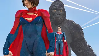 Supergirl and Superman vs King Kong GTA 5 Cocobibu