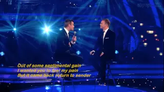 Shame - Robbie Williams and Gary Barlow ( lyrics ) [ live on Strictly Come Dancing ]