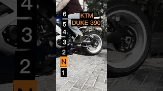 Maximum speed for each gear on a KTM Duke 390