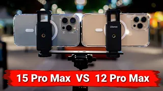 iPhone 15 Pro Max vs 12 Pro Max Low Light Video Comparison