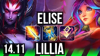 ELISE vs LILLIA (JGL) | 11/0/6, Legendary, 600+ games | EUW Master | 14.11