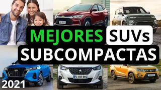 Las 10 MEJORES SUVs SUBCOMPACTAS del 2021