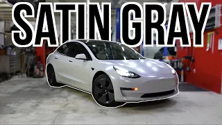 Satin Gray Tesla Model 3 Looks Clean | EVS Vlog