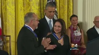 Obama Presents Emilio & Gloria Estefan With Presidential Medal