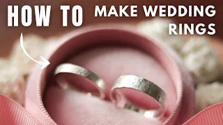 Silver Hammered Wedding Rings - Handmade Step by Step