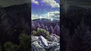 Calming Winter Ambiance❄️Shining Rock NC 🏔 animated landscape painting