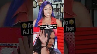 🤣Ariane reacts to AJ Lee throwing shade at her in GLOW comic book! #wwefunny #womenswrestling