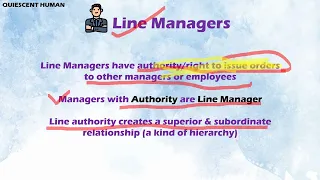 Line Managers and Staff Managers