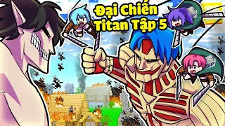 Minecraft Đại Chiến Titan Tập 5 : HIHA BẤT NGỜ KHI HUY BIẾN HÌNH TITAN THIẾT GIÁP 😱😈👊