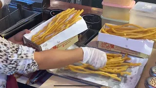 Foot Long French Fries | BBQ - CHEESE | TORO FRIS | Thai Night Market 2020