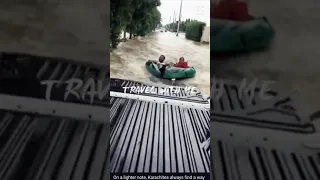 Travel in a Karachi flood