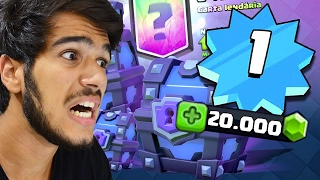 DEU RUIM!! GASTEI 20 MIL GEMAS NO NÍVEL 1 MAIS GEMADO DO CLASH ROYALE #4