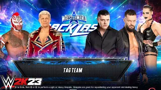 WWE 2K23 - Cody Rhodes & Rey Mysterio vs Dominik Mysterio & Finn Bálor | Tag Team Match PS5 [4K]