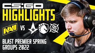 CSGO Highlights: NAVI vs Astralis, Liquid, NIP @ BLAST Premier Spring Groups 2022