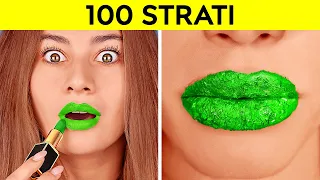 SFIDA DEI 100 STRATI! 100 Strati di Makeup, Unghie, Rossetto E Altre Cose by 123 GO! CHALLENGE