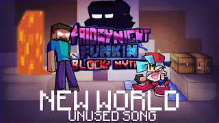 FNF - New World OFFICIAL Gameplay Footage [UNUSED SONG] | FNF : Blocky Myths Vs Herobrine