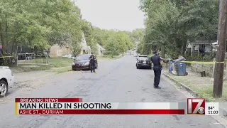 Man shot to death, gunman on the loose in Durham, police say