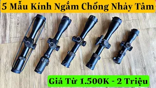 Tổng Hợp 5 Mẫu Kính Ngắm Tâm Số Hot Nhất 2023 | Chống Rung Chống Giật Chống Nhảy Tâm - Chống Nước