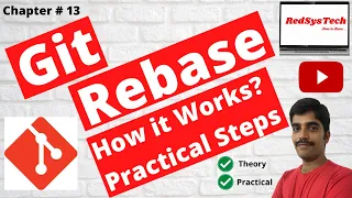 #13 Git Rebase | Git rebase conflict resolution | Rebase | Git rebase tutorial | Git | RedSysTech