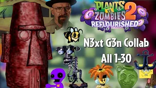 PvZ 2 Reflourished x PvZ 3 x FNaF x Breaking Bad x Spongebob x Terraria | N3xt G3n Collab all levels