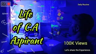 Life of C.A Aspirants | Daily Routine | Study Vlog -  Let's share the Experience | Foundation phase