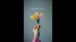 How to fold Origami Tulip #Shorts (Kunihiko Kasahara)