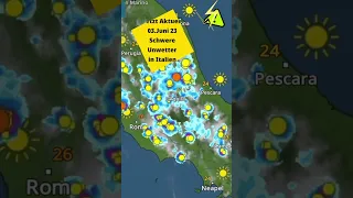 Vorsicht⚠️ Schwere Unwetter in Italien 03.06.23⚡️