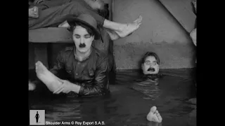 Charlie Chaplin wakes up in flooded trench - Shoulder Arms
