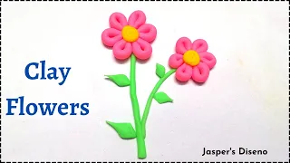 Flowers with Clay | Miniature Crafts | Clay Art Flowers | Play Dough | Step-By-Step Tutorial
