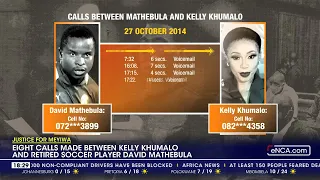 Senzo Meyiwa Trial | Calls between Kelly Khumalo and David Mathebula